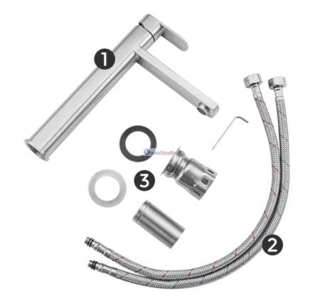 Смеситель для раковины Frap F10805-2 сатин