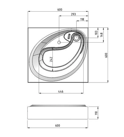 Раковина Madera над стиральной машиной Ameli 60х60 с кронштейнами