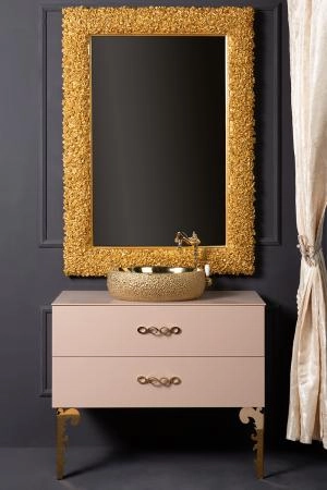 Зеркало Boheme ROSE мал. золото 110*85см 548