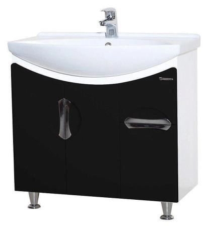 Тумба под раковину Bellezza Лагуна 75 напольная с 1 ящ. черная