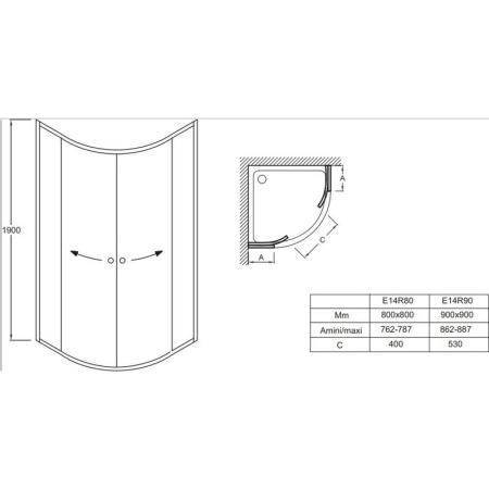 Душевой угол Jacob Delafon SERENITY E14R80-GA 80x80 см