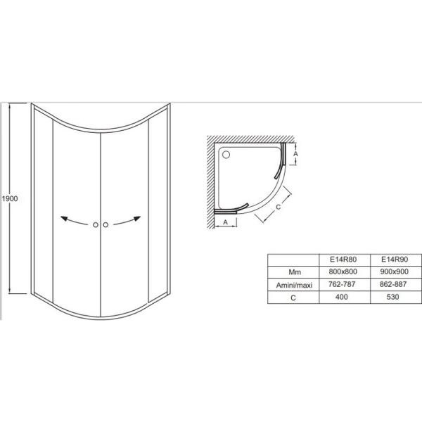 Душевой угол Jacob Delafon SERENITY E14R80-GA 80x80 см