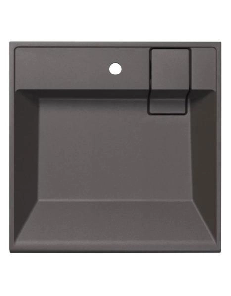 Раковина Uperwood Naomi Quartz RnaomiQuartz60S над стиральной машиной 60*60 см серый шёлк
