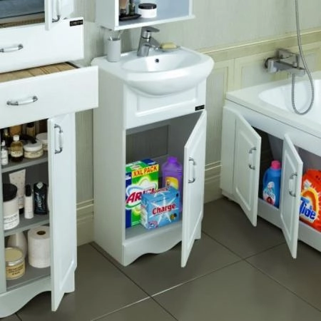 Тумба под раковину СаНта Верона 45 700189 напольная, цвет белый