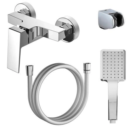 Смеситель для душа Azario EDDIE с ручным душем, без излива, хром (AZ-WQY338207C)