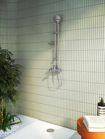 Смеситель VitrA Root Round  A42725EXP настенный однорычажный хром латунь