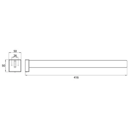 Emco Cue Полотенцедержатель 41.6см, цвет: хром