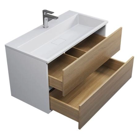 Раковина для ванной Uperwood Barsa 90 см, белая глянцевая