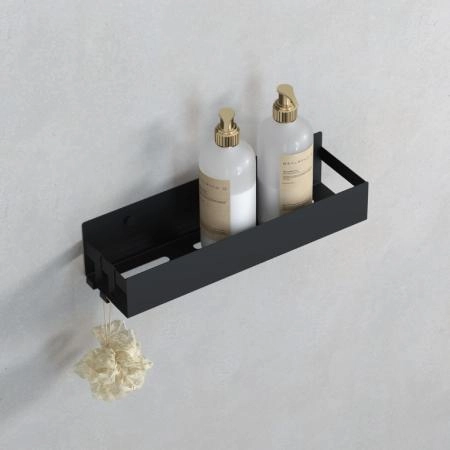Полка Boheme подвесная + 2 крючка BLACK 10965-B