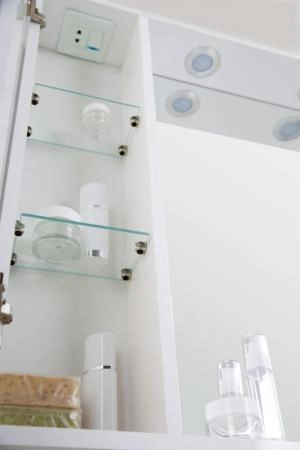 Шкаф Belbagno MARINO Bianco Lucido зеркальный подвесной с подсветкой MARINO-SPC-1200/750-2A-BL-P