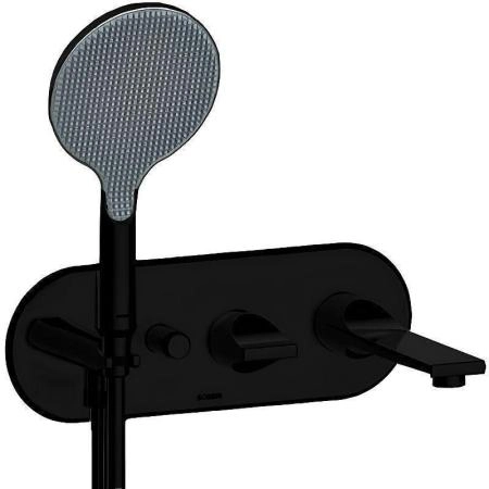 Смеситель для ванны Bossini Apice Z00557.073 настенный, черный матовый