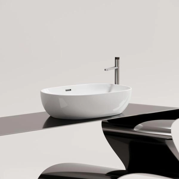 Умывальник чаша накладная овальная со сливом переливом Element 610x420x155мм