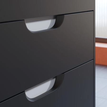 Тумба с раковиной для ванной Uperwood Modul 65 см, подвесная, матовая, черная