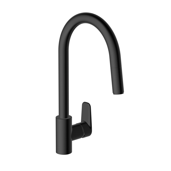 Смеситель VitrA Flow Soft  A4344536EXP с поворотным изливом однорычажный матовый черный латунь