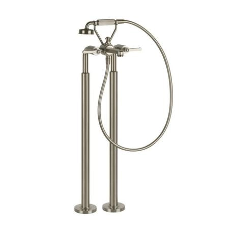 Gessi Venti20 Смеситель для ванны, напольный, с ручным душем и шлангом 150см., цвет: Finox Brushed Nickel