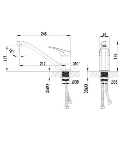 Смеситель Lemark Partner LM6554C для кухни