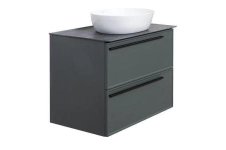 Тумба под раковину LA FENICE Elba Grigio TWIN серый 80 FNC-01-ELB-G-80-2 серый матовый зелёный матовый