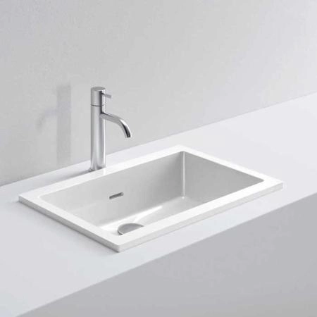 NOORTH milldue edition Раковина 52х35х15.2 см, без отв., цвет: белый