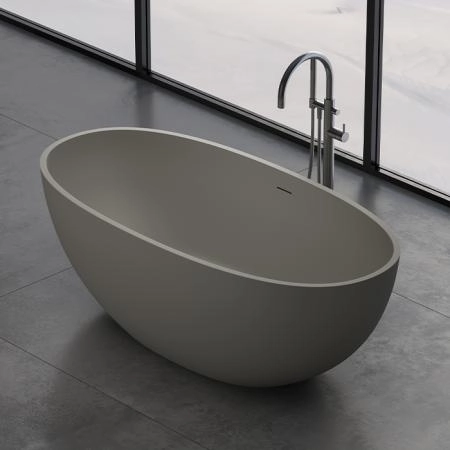 Dea Design Nature Ванна 155х75х55см., отдельностоящая, Solid Surface, цвет: White №18
