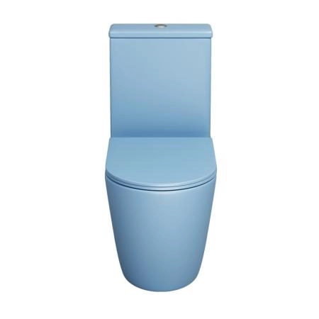 Унитаз Grossman GR-4480BSMS Color (620*365*810) ГОЛУБОЙ МАТОВЫЙ напольный Безободковый с тонкой крышкой