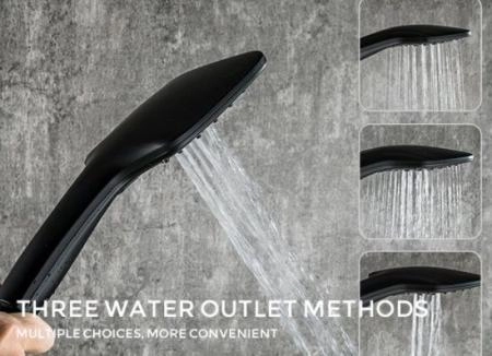 Смеситель Gappo G1117-6 на борт ванны 3 отверстия, чёрный