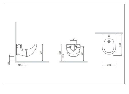 Биде Am.Pm Sensation C303411WH
