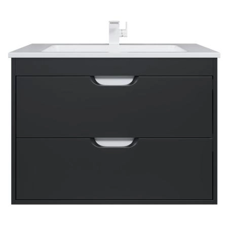Тумба под раковину для ванной Uperwood Modul 80 см, подвесная, матовая, черная