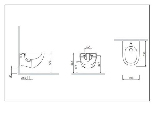 Биде Am.Pm Sensation C303411WH