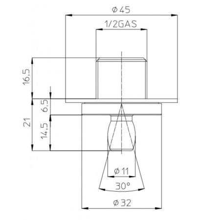 Душевая форсунка Bossini Mini Neb I00151.030, хром