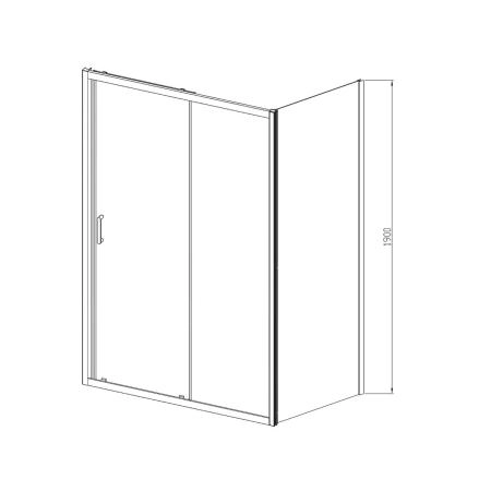 Душевой уголок Vincea Alpha VSR-3AL8010CL, 1000*800, хром, стекло прозрачное