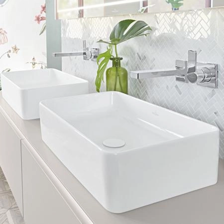 Villeroy&Boch Collaro Раковина накладная 56х36х14.5см., без отв., цвет: альпийский белый