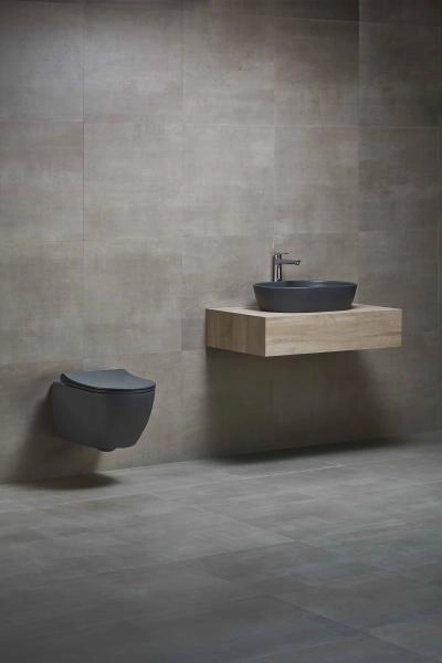 Унитаз beWash Bogen 88303680 подвесной безободковый с бидеткой черный сиденье микролифт
