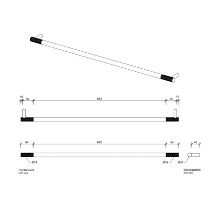 Decor Walther Club HTE80 Полотенцедержатель 80см, подвесной, цвет: хром