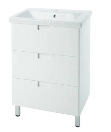Тумба под раковину Bellezza Пегас 50 напольная с 3 ящ. белая