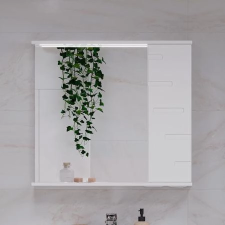 Зеркало-шкаф с LED подсветкой Volna Joli 70 правое (белый)