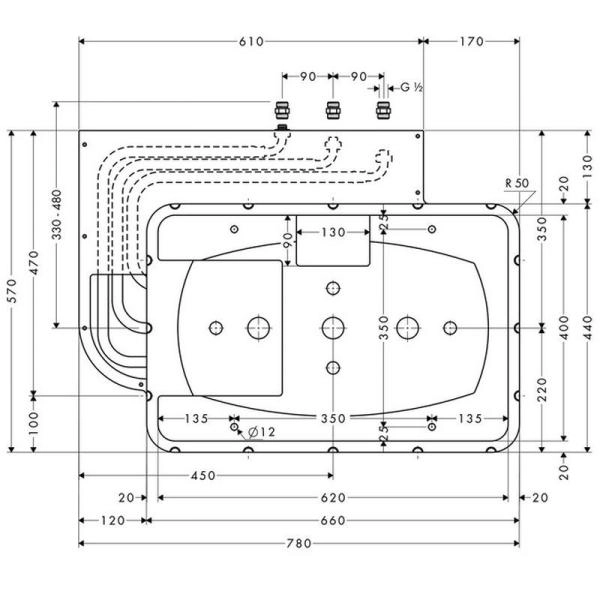 Скрытая часть Hansgrohe Raindance Rainmaker 28414180