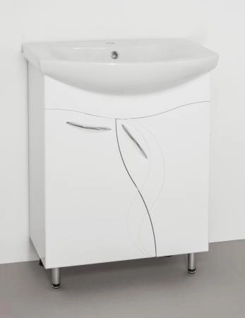 Тумба под раковину Style Line Elfante Амелия 65 напольная с дверками, белая