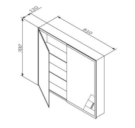 Зеркальный шкаф Am.Pm Spirit 2.0 M70AMCX0801WG 80 см с LED-подсветкой,цвет белый, глянец