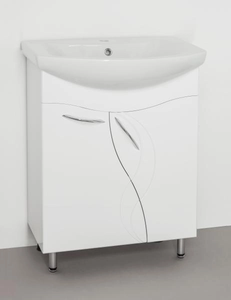 Тумба под раковину Style Line Elfante Амелия 65 напольная с дверками, белая