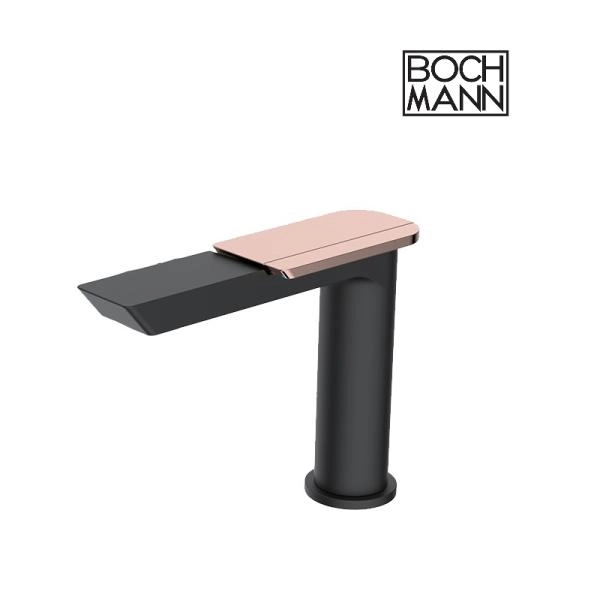 Смеситель для раковины BOCH MANN, COMO BG BM10784, черный, ручка цвет золото