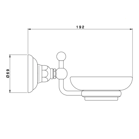 Nicolazzi Accessori Мыльница подвесная, цвет: никель блестящий/белый