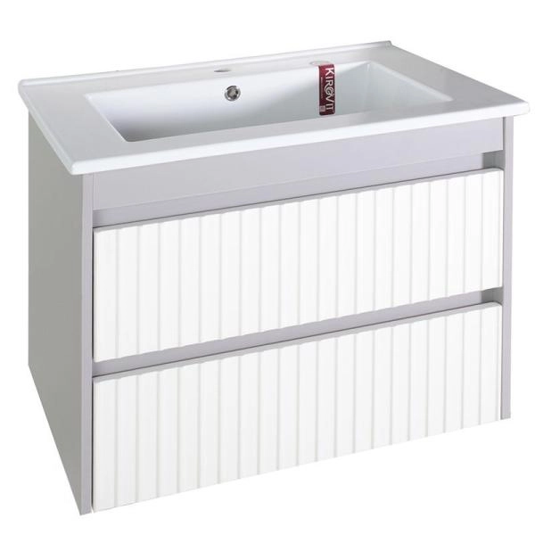 Тумба ASB-Mebel Мирано 65 Слоновая кость/Шиншилла серая напольная