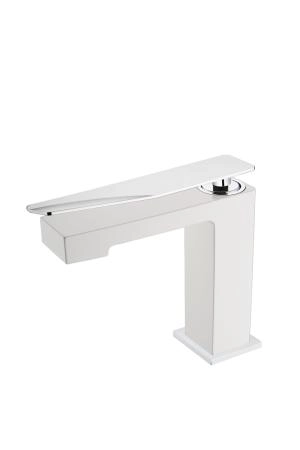 Смеситель для раковины низкий Boheme Q White-Chrome 141-WCR.2
