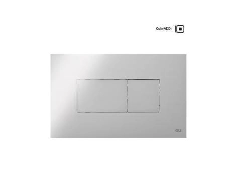 Панель пневматическая двойная OLI KARISMA 641004, пластик, хром глянцевый