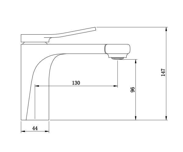 Смеситель для раковин Bronze de Luxe Element (EL02XGB) золото