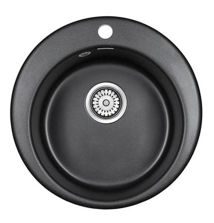 Мойка для кухни Paulmark GELEGEN, PM404800-BL, черный, D475 мм