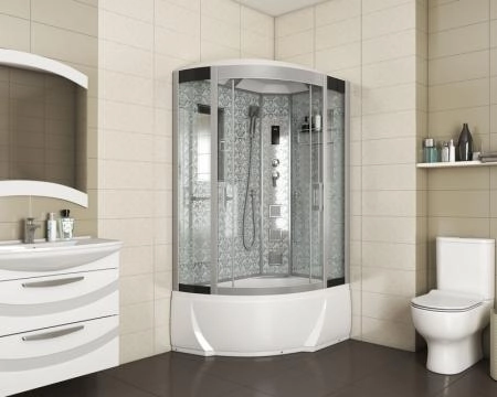 Душевая кабина Niagara Luxe NG-7712WR (800x1200х2150) высокий поддон стенки БЕЛЫЕ