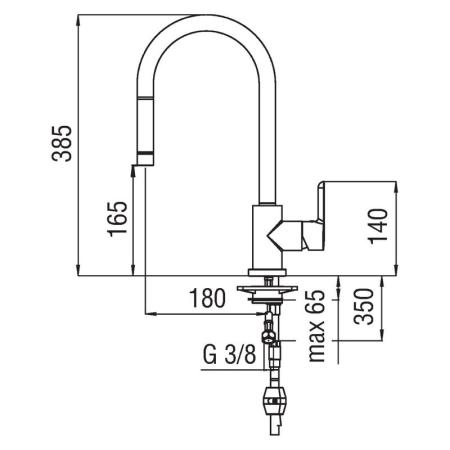 Смеситель NOBILI Abc AB87137/1CR для кухни, хром/черный