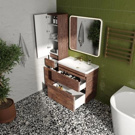 Тумба напольная Style Line Атлантика 80, Люкс старое дерево, PLUS
