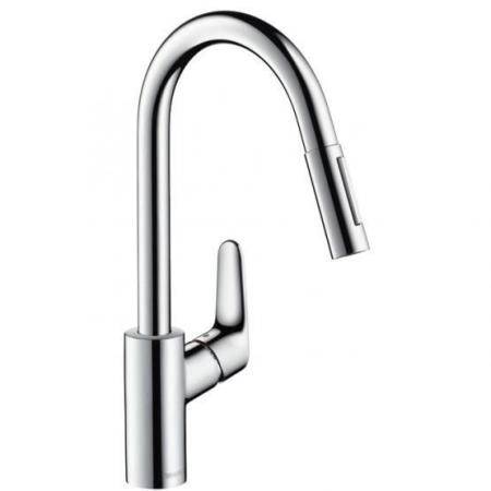 Hansgrohe Focus 31815800 смеситель для кухни с выдвижным душем цвет сталь